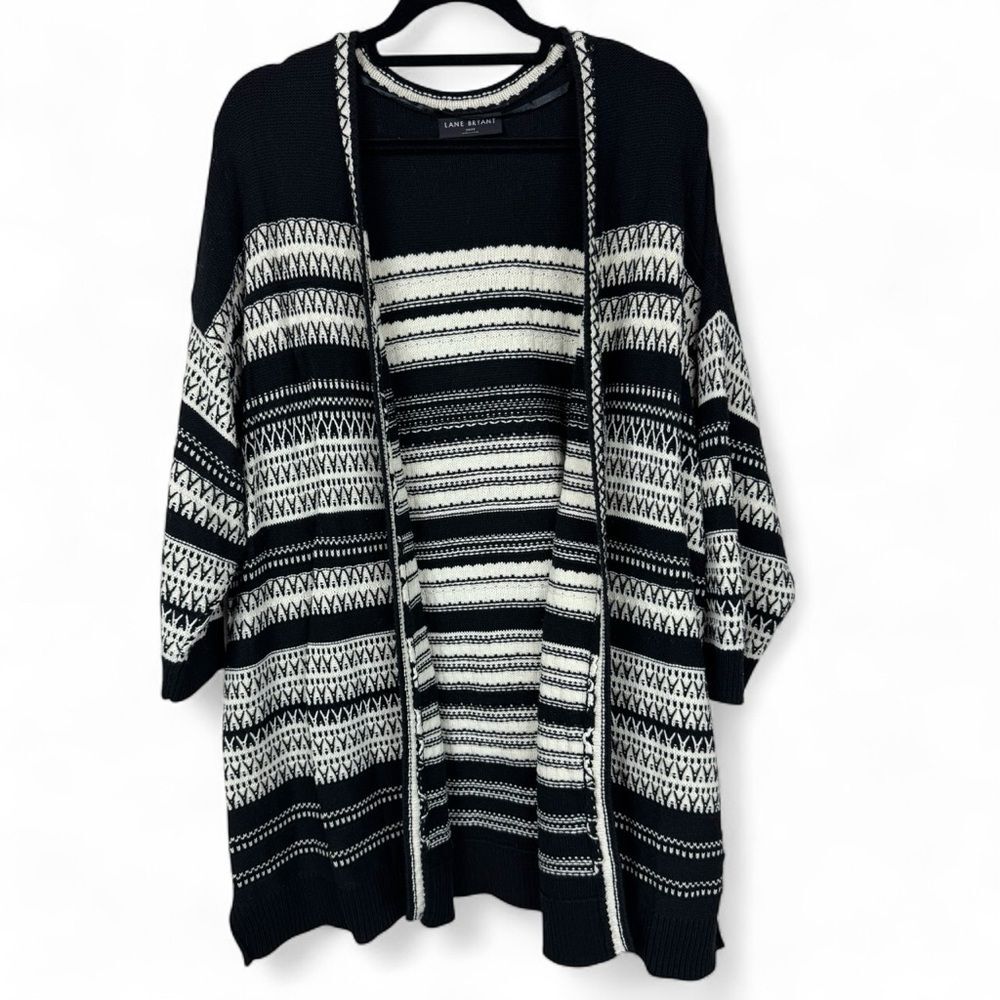 Lane Bryant, Open-Front Stitch Cardigan, (Size 22/24)